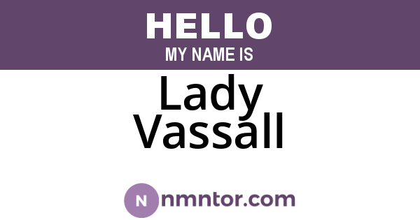 Lady Vassall