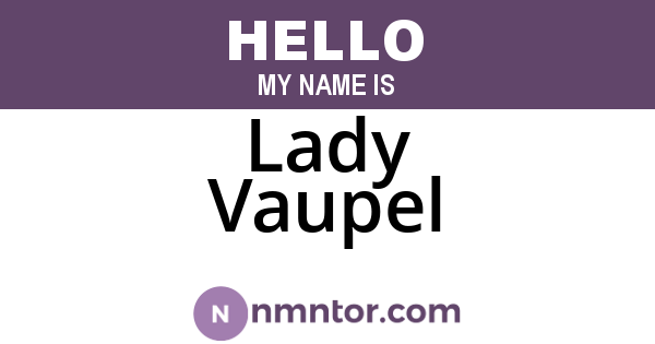Lady Vaupel