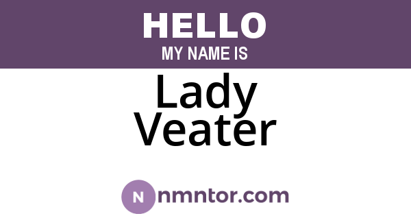 Lady Veater