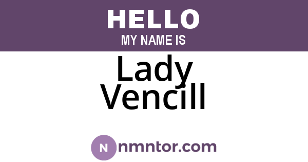 Lady Vencill