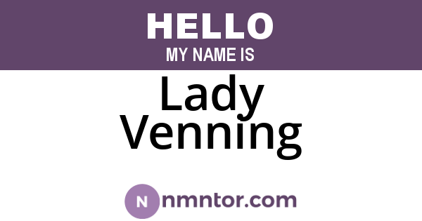 Lady Venning