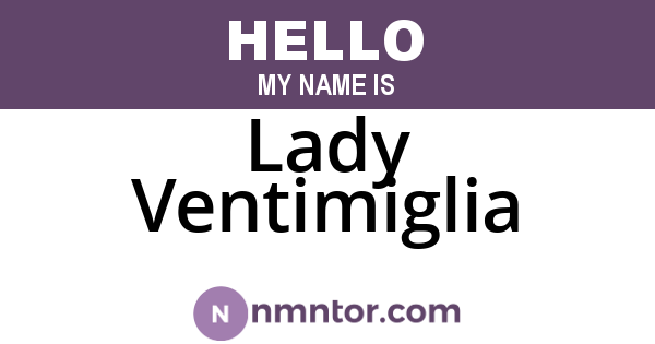 Lady Ventimiglia