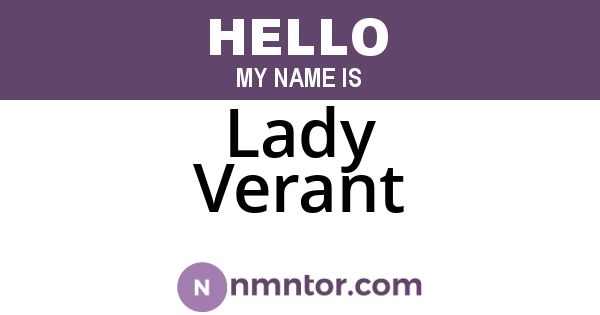 Lady Verant