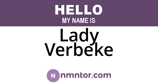 Lady Verbeke