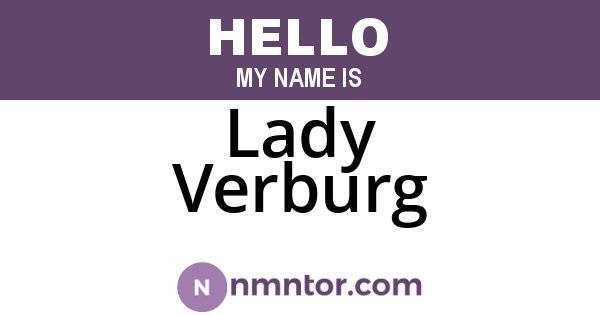 Lady Verburg
