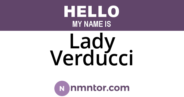 Lady Verducci
