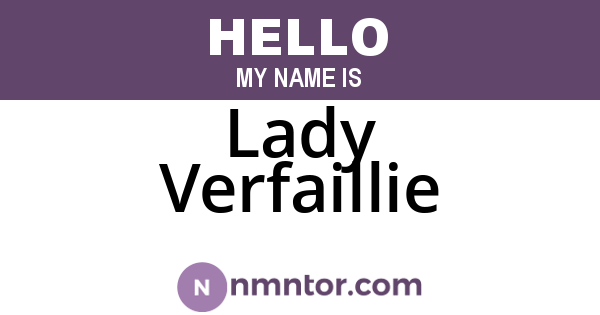 Lady Verfaillie
