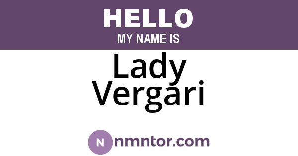 Lady Vergari