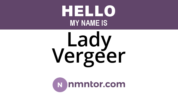 Lady Vergeer