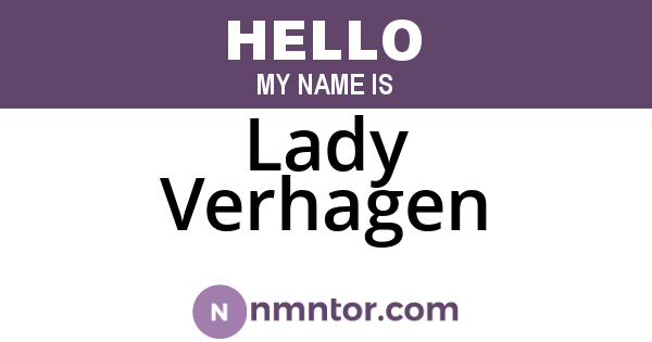 Lady Verhagen