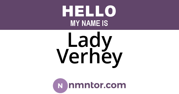 Lady Verhey