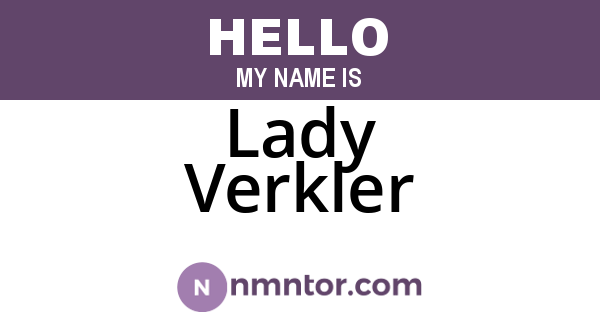 Lady Verkler