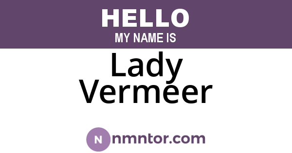 Lady Vermeer