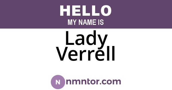 Lady Verrell