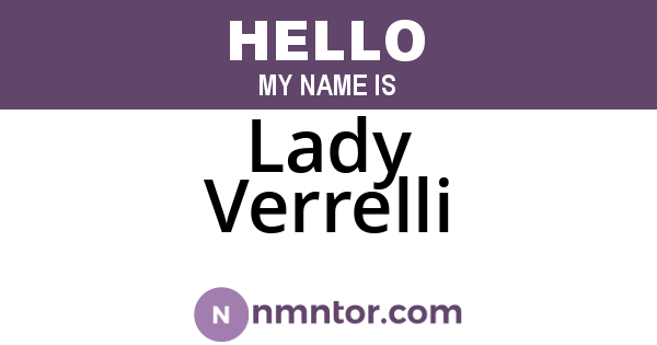 Lady Verrelli