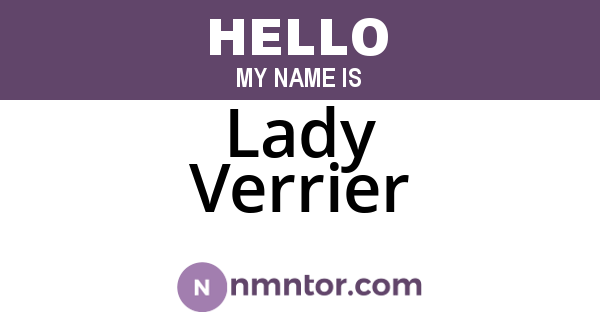 Lady Verrier