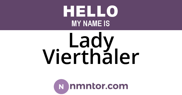 Lady Vierthaler