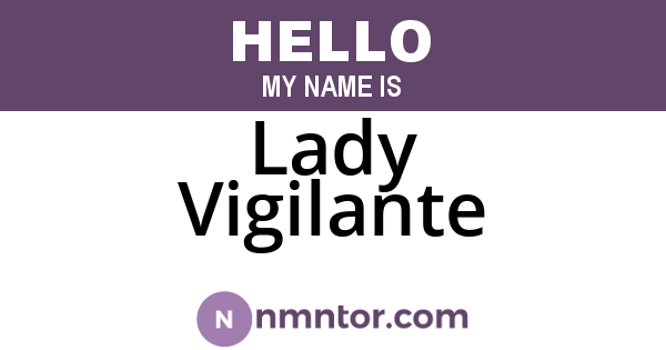 Lady Vigilante
