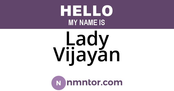Lady Vijayan