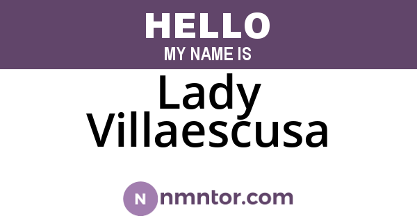 Lady Villaescusa