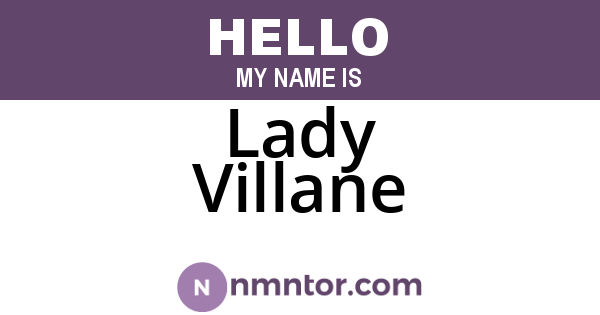 Lady Villane