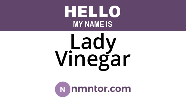 Lady Vinegar