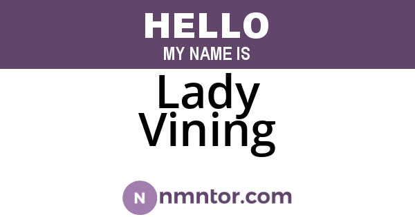 Lady Vining