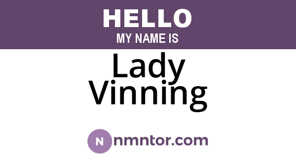 Lady Vinning