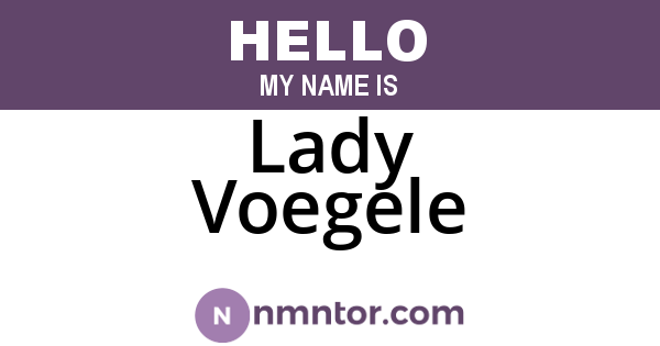 Lady Voegele