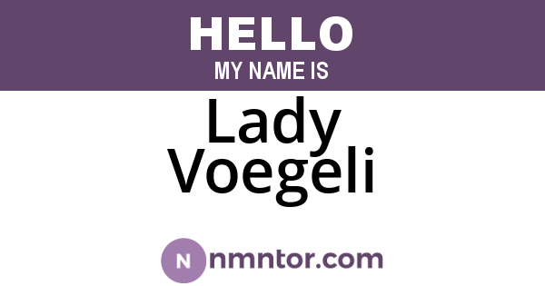 Lady Voegeli