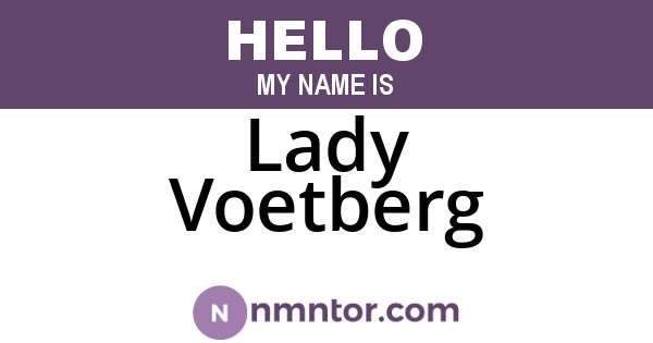 Lady Voetberg