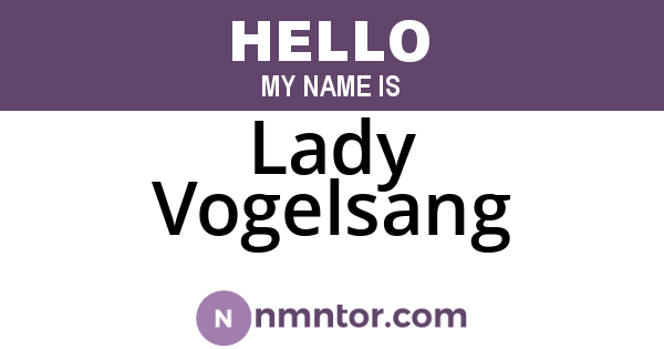 Lady Vogelsang