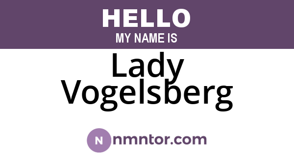 Lady Vogelsberg