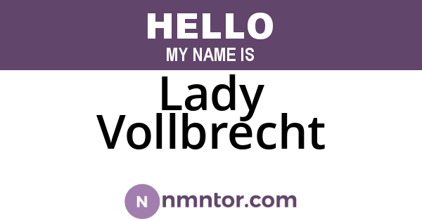 Lady Vollbrecht