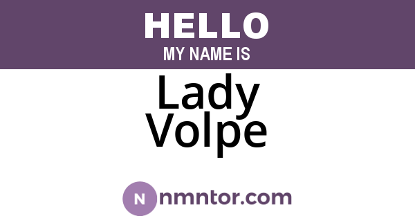 Lady Volpe