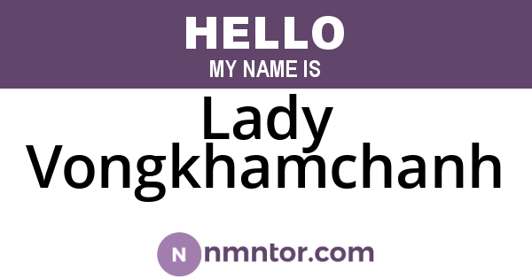 Lady Vongkhamchanh