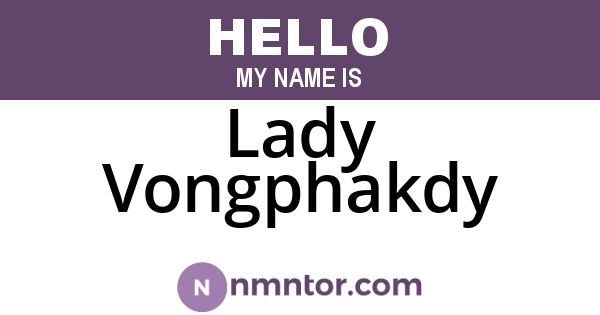 Lady Vongphakdy