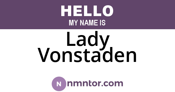 Lady Vonstaden