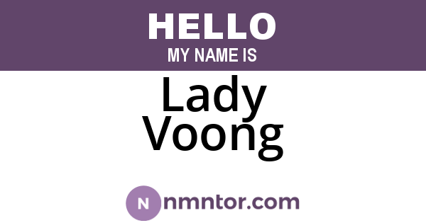 Lady Voong