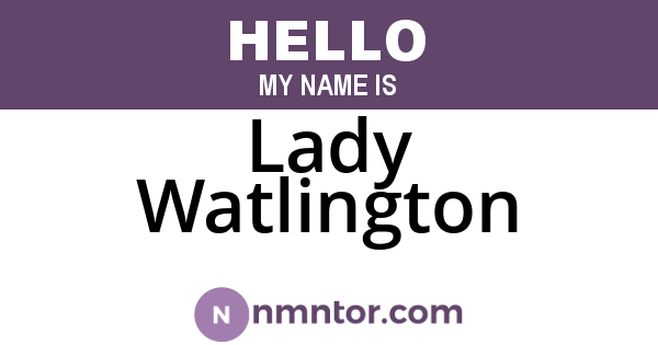 Lady Watlington