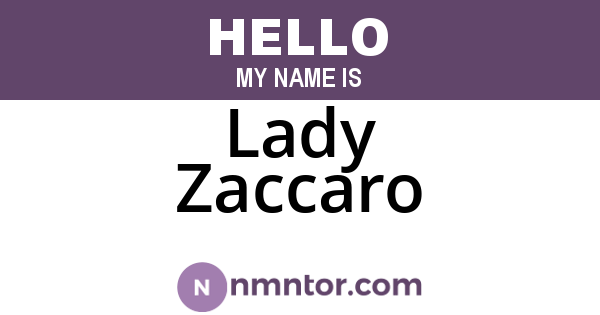 Lady Zaccaro