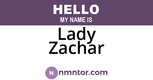 Lady Zachar