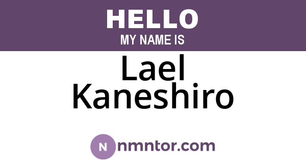 Lael Kaneshiro