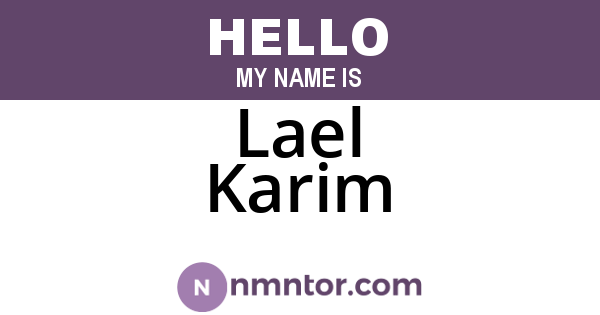 Lael Karim