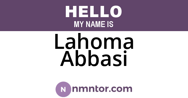Lahoma Abbasi