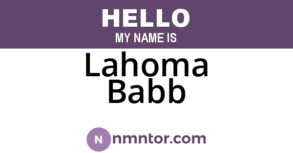 Lahoma Babb