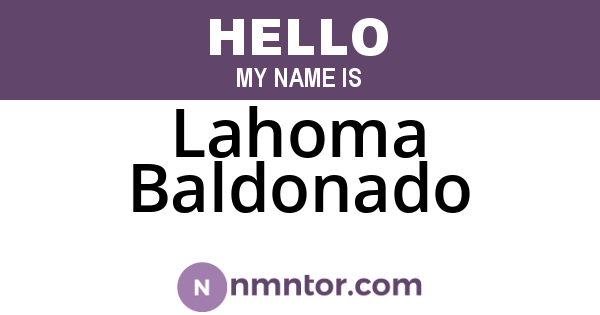 Lahoma Baldonado