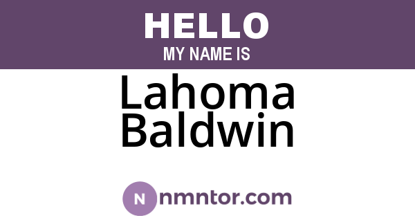 Lahoma Baldwin
