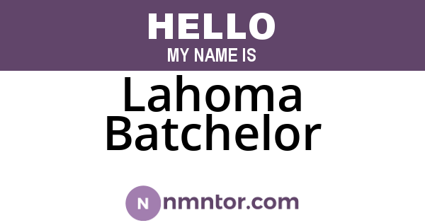 Lahoma Batchelor