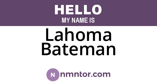 Lahoma Bateman